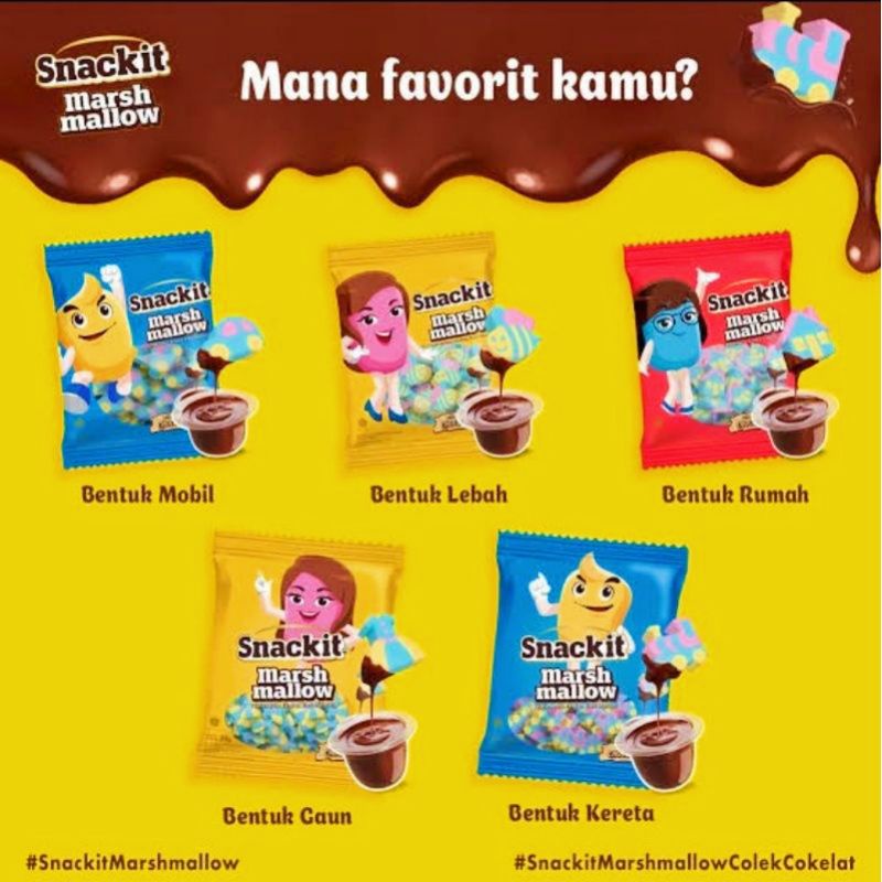 Jual SNACKIT MARSHMALLOW RENTENG ISI 10 | Shopee Indonesia