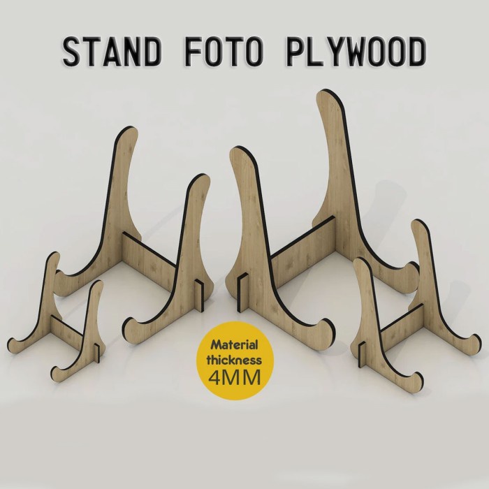 Jual Photo Card Stand Plywood / Holder Foto Kayu / Wooden Stand Display
