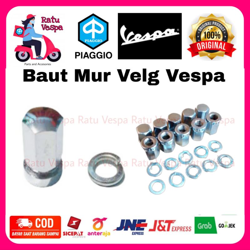 Jual Baut Mur Velg Vespa Super Sprint Px Ps Spartan Exclusive Excel Shopee Indonesia