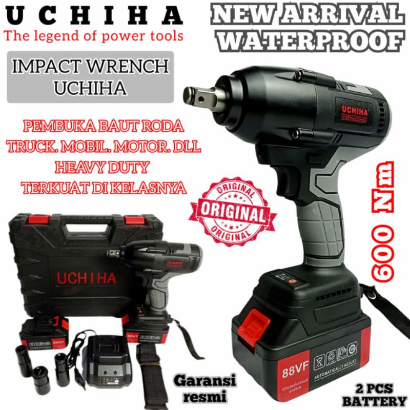 Jual Mesin Pembuka Baut Uchiha Ban Roda Mobil Cvt Motor Impact Wrench Impek Buka Mur Obeng Dll