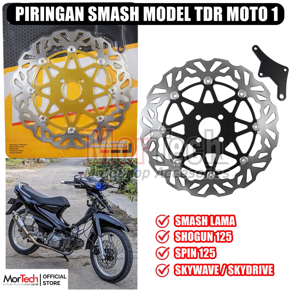 Jual Piringan Disc Cakram Depan Flower Kembang Variasi Besar Model Tdr Daytona Plus Breket Smash