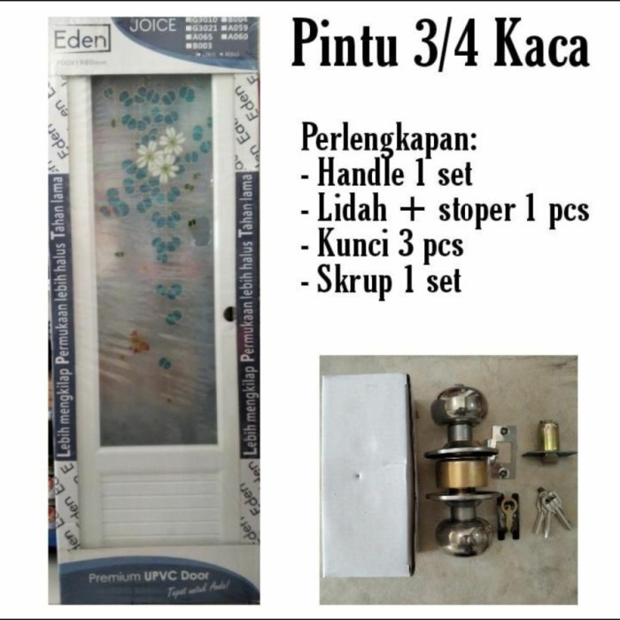 Jual Terbaik Pintu Kamar Mandi Upvc Eden Joice Kaca Motif Tipe G Shopee Indonesia