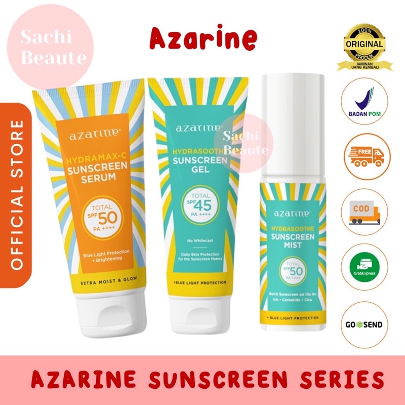 Jual [ESTI KOSMETIK] READY COD KEMASAN BARU SUNSCREEN AZARINE SPF45 PA ...