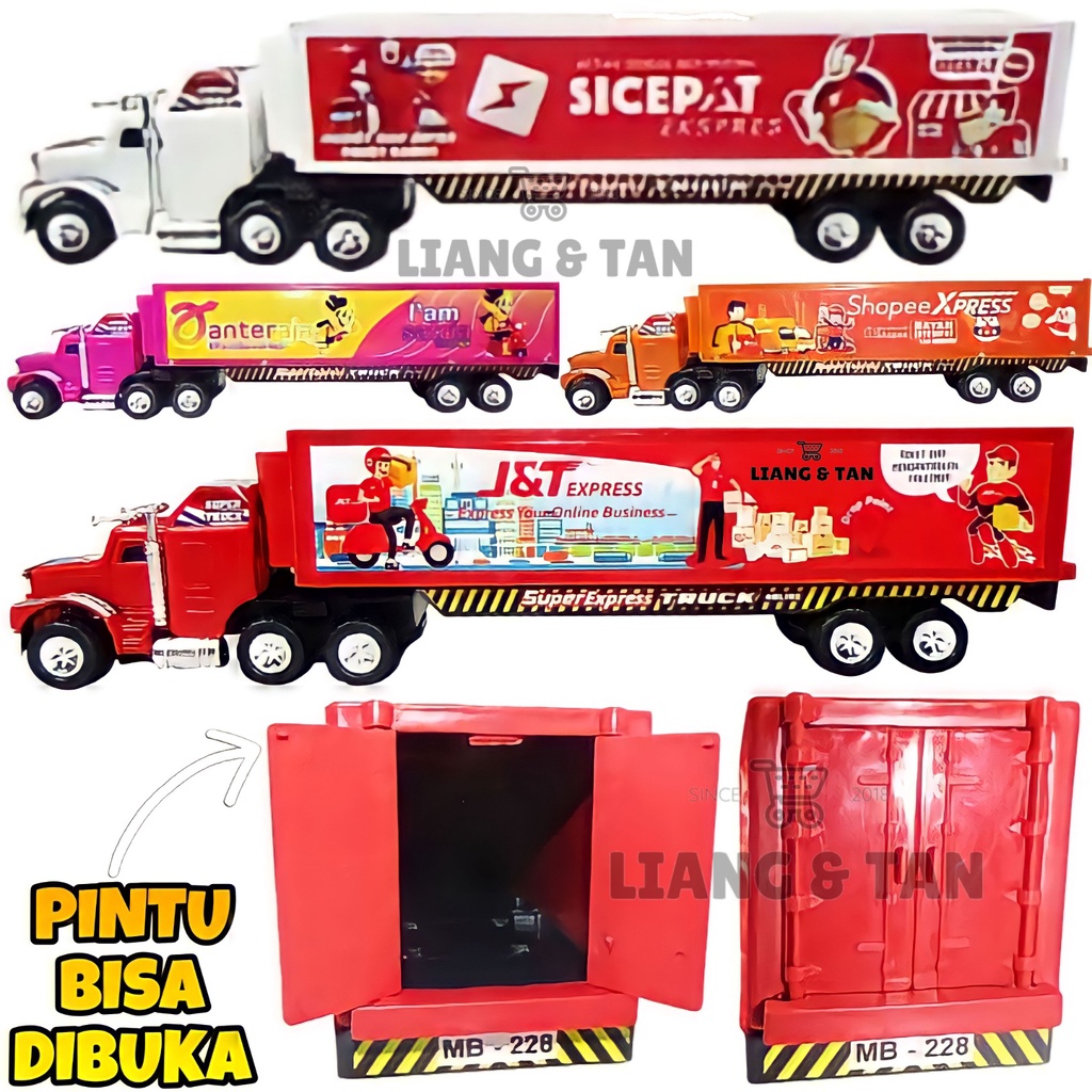 Jual ( BISA COD / PINTU BISA DIBUKA ) PROMO Mainan Anak Truk Ekspedisi ...