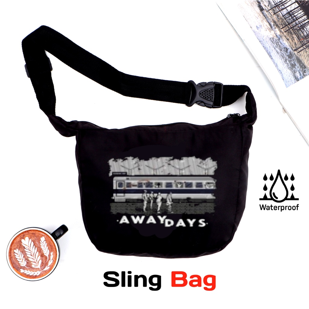 Jual Tas Selempang Slempang Waistbag Slingbag Pria Distro Waterproof -  Hitam Var Hitam - Kota Bekasi - Tas Wanitadanpria