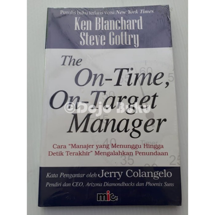 Jual Buku MIC : The On-Time, On Target Manager by Ken Blanchard & Steve ...