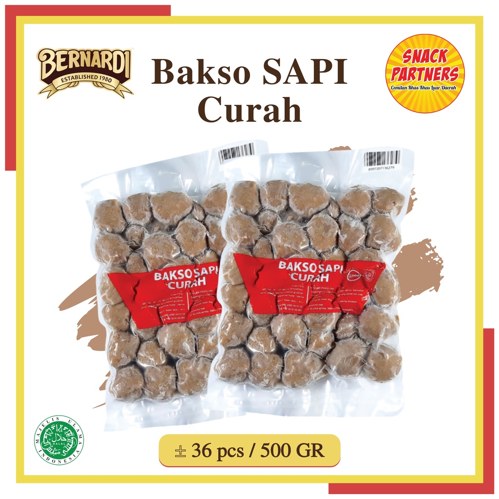 Jual Bakso Curah Daging Sapi By Bernardi 500 Gr 36 Pcs Frozen Food