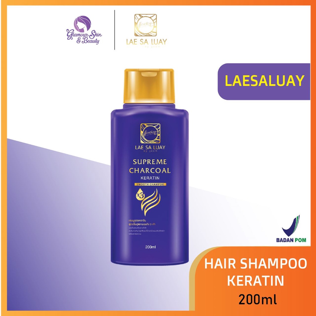 BPOM Lae Sa Luay Supreme Charcoal Keratin Smooth Shampoo
