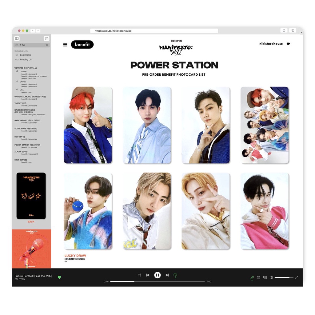 Jual [Ready] Enhypen Album Manifesto MDO Day1 Weverse Version PC ...