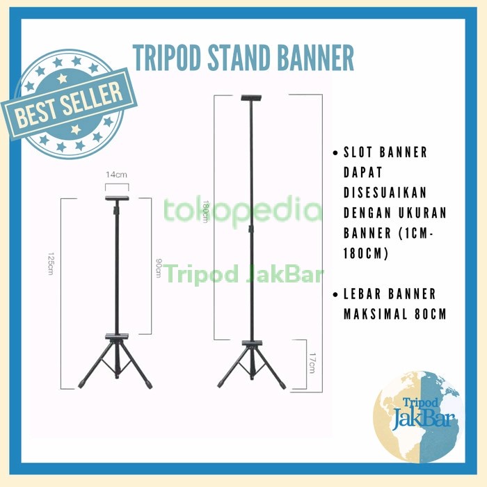 Jual Tripod Stand Banner Display / Tiang iklan untuk Banner dan Poster ...