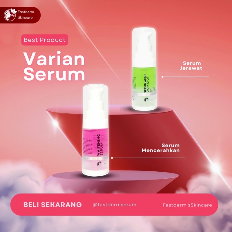 Jual FAST DERM SERUM WHITENING / SERUM ACNE / MILK SERUM FASTDERM/PORE ...