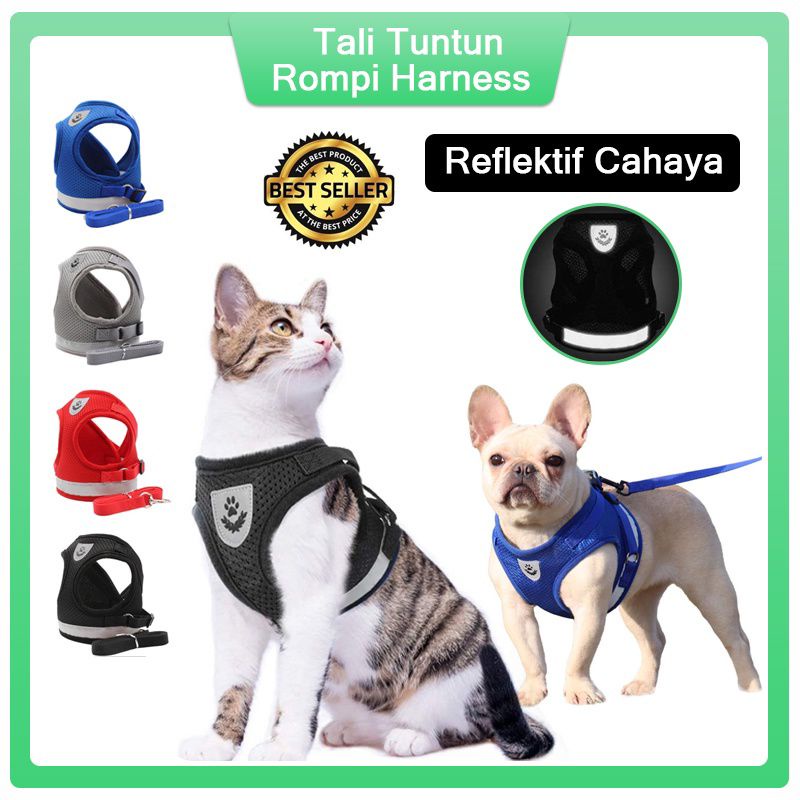 Jual Rompi Harness Tali Tuntun Kucing/Anjing Jalan Jalan | Shopee Indonesia