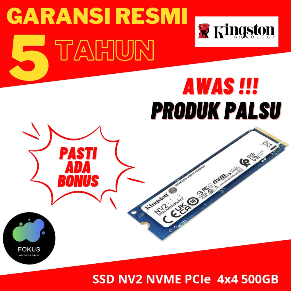 Jual SSD M.2 Kingstone Nv2 NVme 500GB PCIe Gen 4 SNV2S/500G | Shopee ...