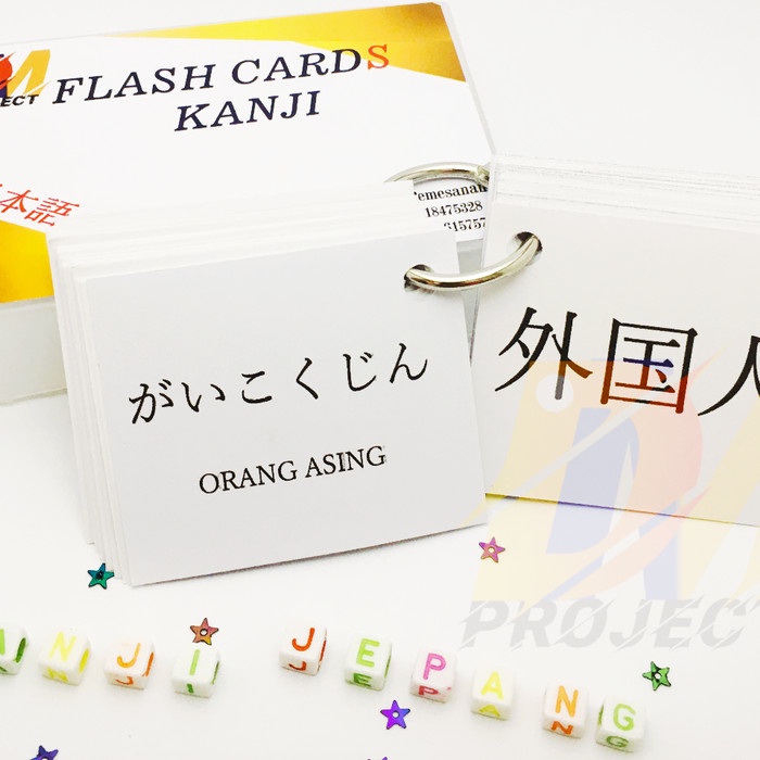 Jual Flash Card Kanji Kartu Menghafal Huruf Kanji Jepang N5 Jlpt Jft ...