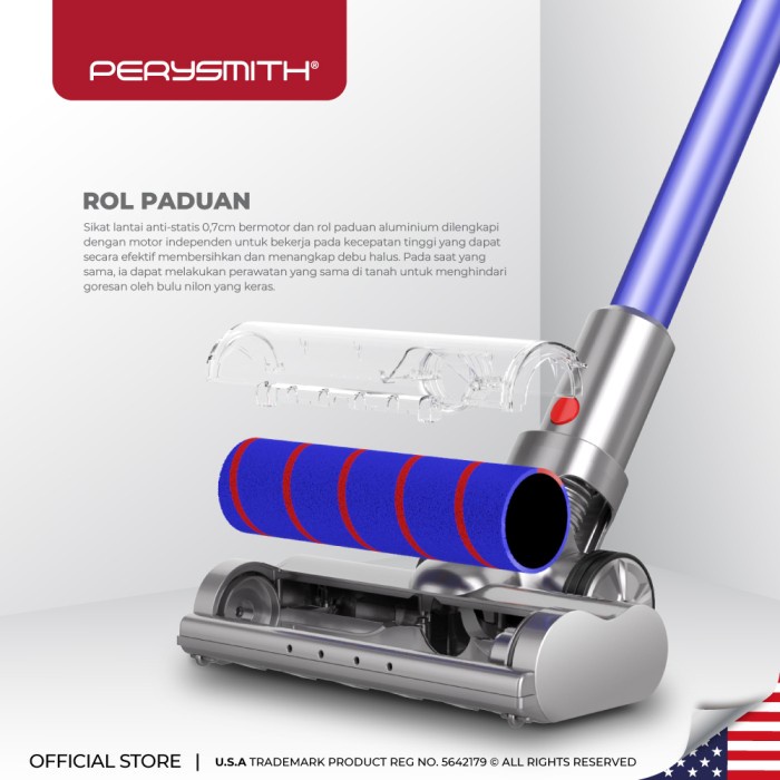 Jual PERYSMITH X7 CORDLESS VACUUM CLEANER HANDHELD PENYEDOT DEBU 32KPA ...