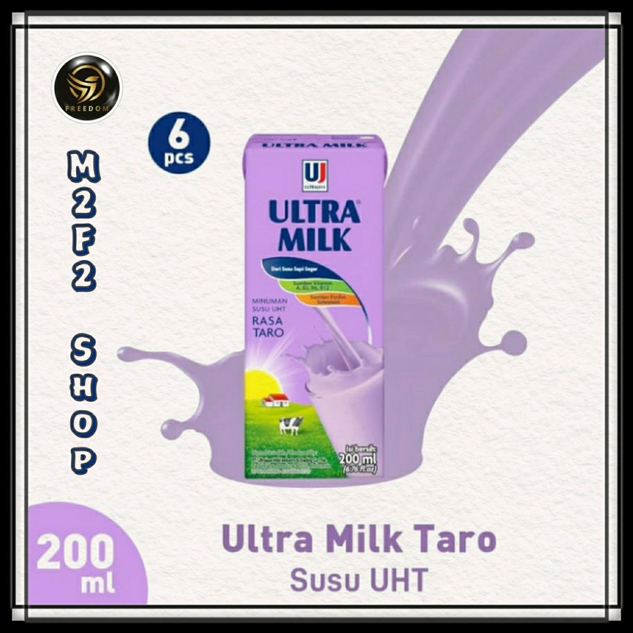 Jual Susu Ultra Milk Kotak Rasa Taro - 200 ml (Kemasan 6 Pcs) | Shopee