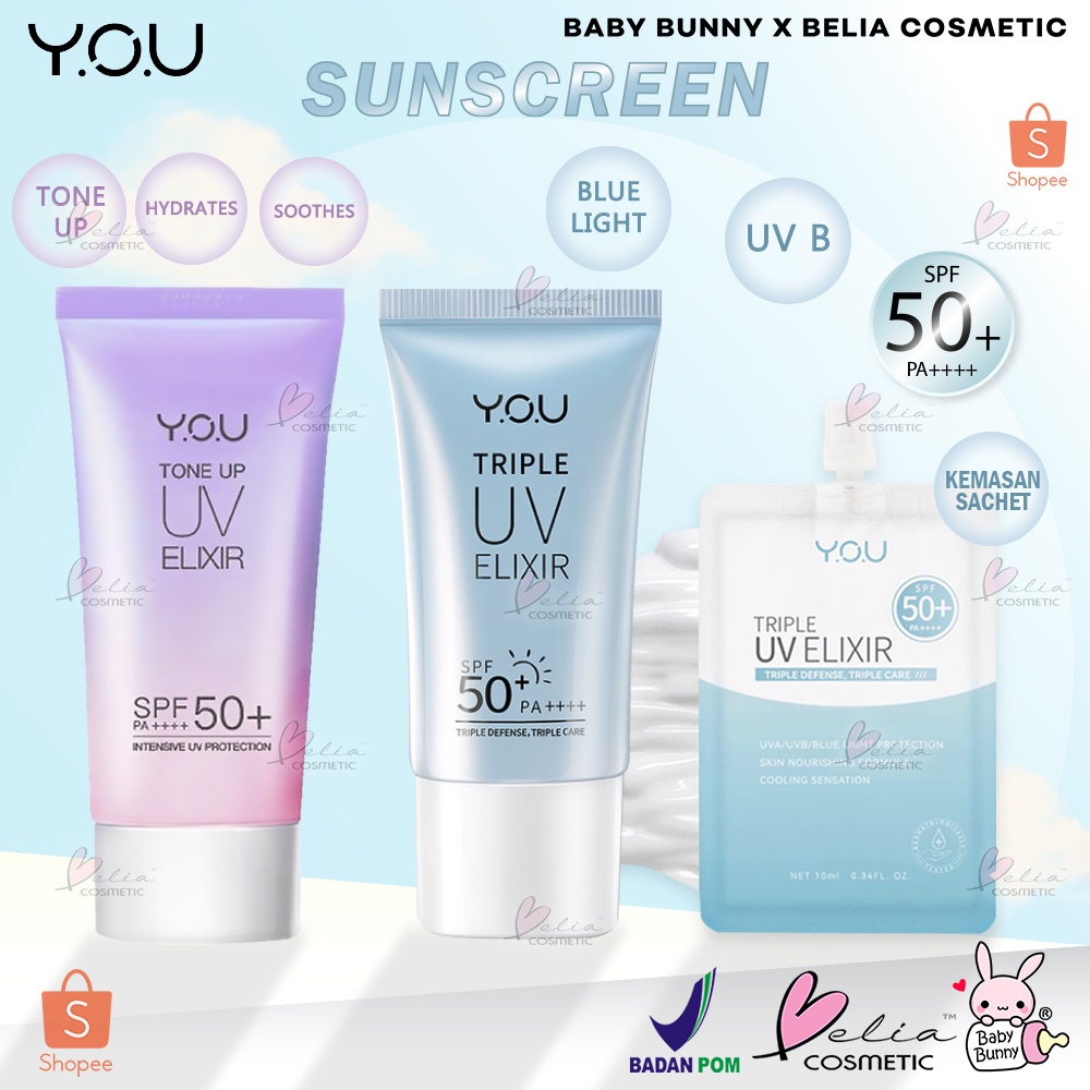 Jual BELIA YOU Tone Up UV Elixir SPF 50+ PA++++ 40ml | Triple UV Elixir ...
