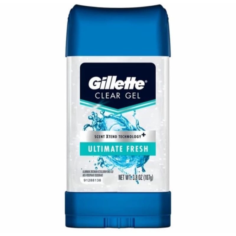 Jual Gillette Ultimate Fresh Clear Gel Deodorant Antiperspirant 107g ...
