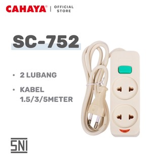 CAHAYA Stop Kontak Kabel 2-5 Lubang SNI