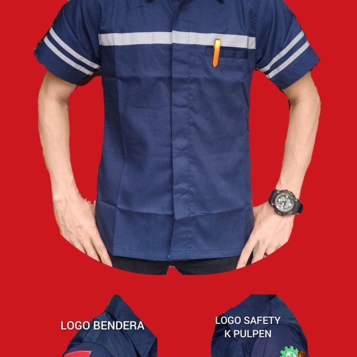 Jual Seragam Driver Baju Safety Tangan Pendek Murah Seragam Kerja