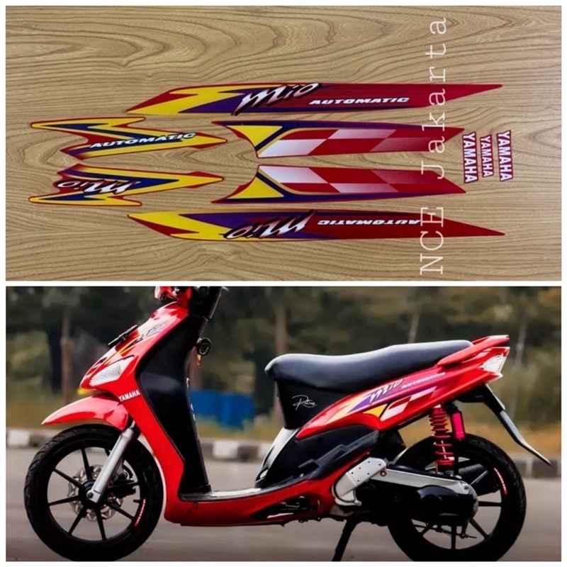 Jual Stiker Striping Mio Sporty 2003 Merah Shopee Indonesia