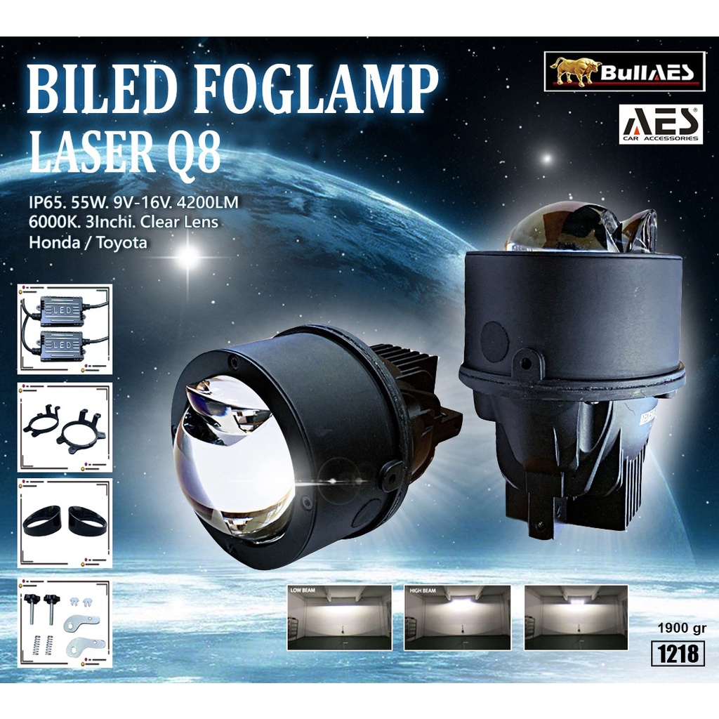 Jual Bilens Led Projector Lens Biled Foglamp Aes Q Laser Hi Loo