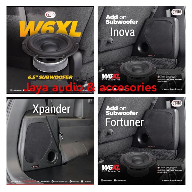 Jual Subwoofer box pnp Cello 6inch W6XL Inova -Fortuner-Xpander ...