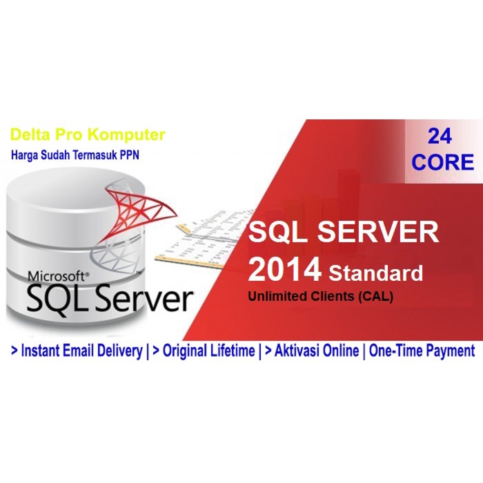Jual Microsoft SQL Server 2014 Standard 24 Core Unlimited User CAL ...