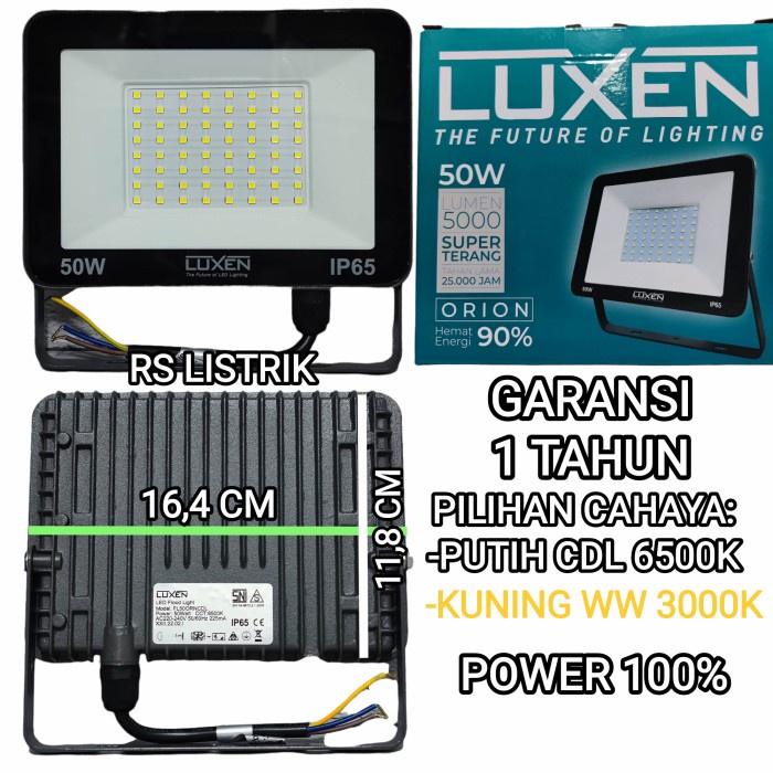 Jual Luxen Orion Lampu Sorot Led Flood Light W Garansi Tahun