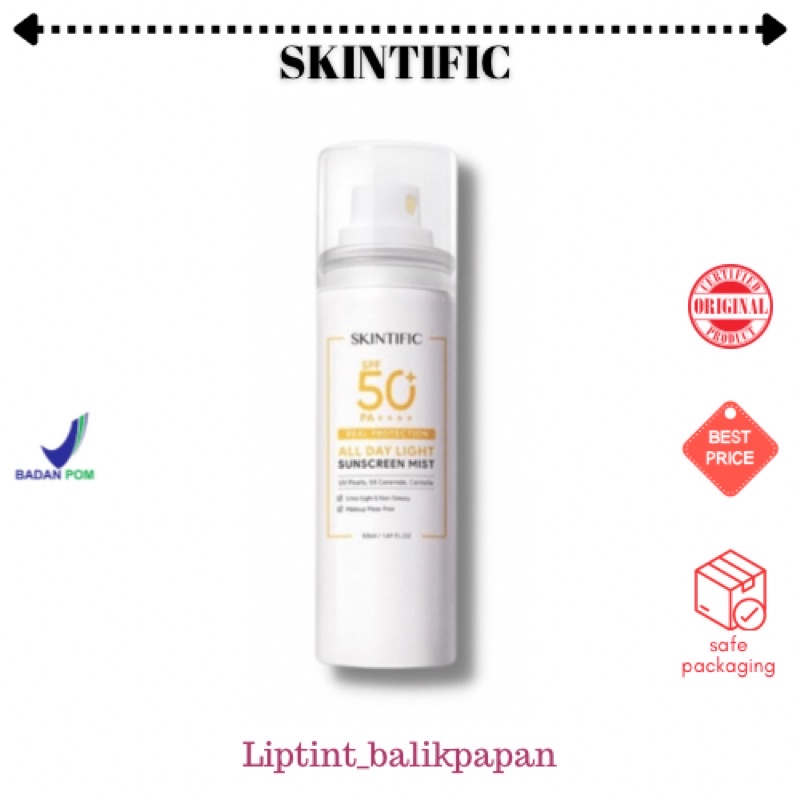 Jual Skintific All Day Light Sunscreen Mist Spf 50 Pa Shopee Indonesia 0882