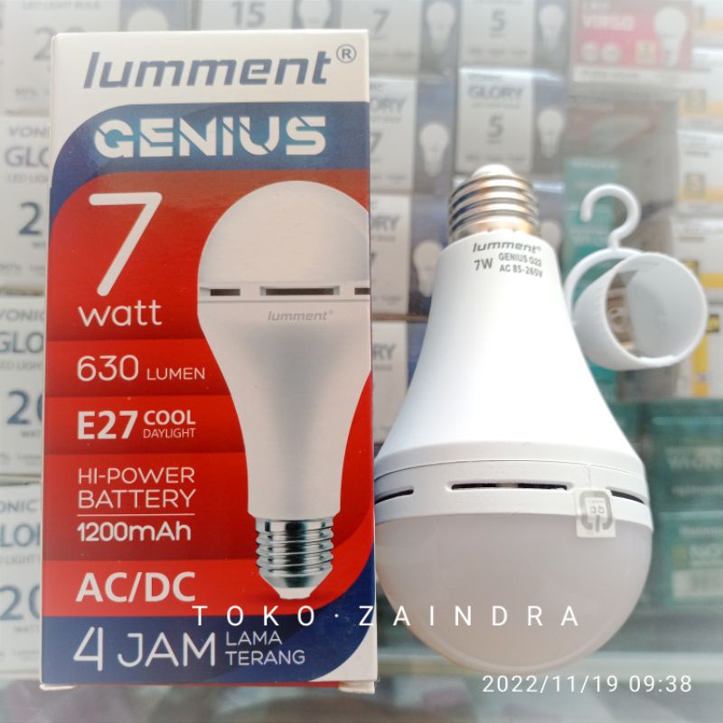 Jual Lampu Led Lumment Genius Watt Emergency Darurat Padam Shopee