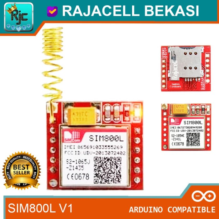 Jual SIM800L GSM GPRS Module for Arduino ( GSM GPRS Serial Modem Shield ...