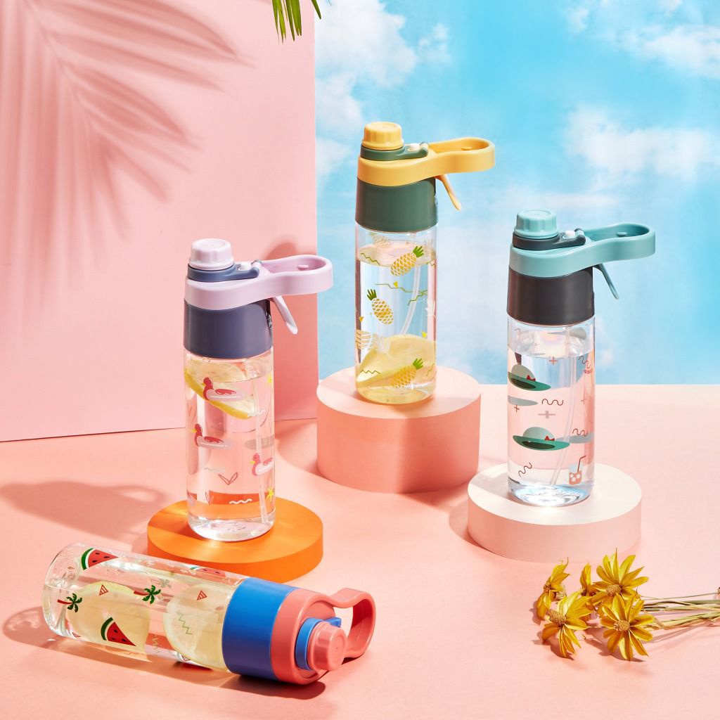 Jual Botol minum plastik korea summer lucu edition 450ml | Shopee Indonesia