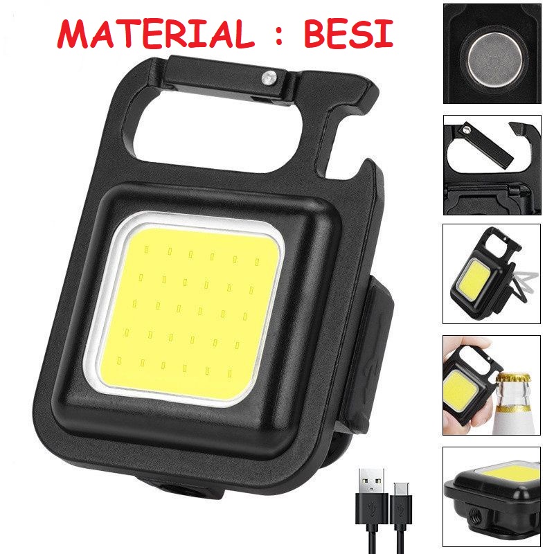 Jual Mini Senter COB Rechargeable Keychain Led Senter Saku Portabel ...
