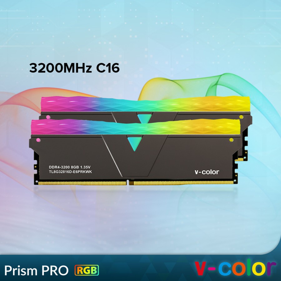 Jual RAM v-color DDR4 PRISM PRO RGB 16GB (2x8GB) 3200MHz CL16 BLACK ...