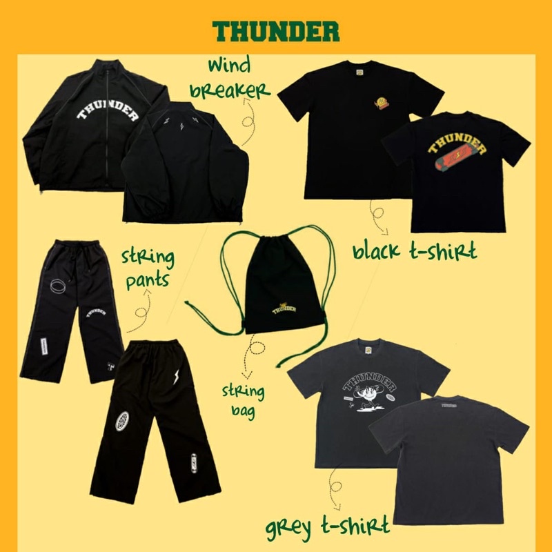 Store ATEEZ 2022 Thunder Concert Shirt merch BLACK