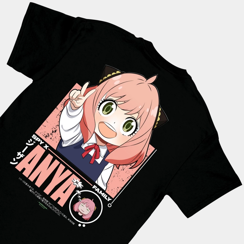 Baju Kaos Anak Unisex Gambar SPY X FAMILY ANYA FORGER 