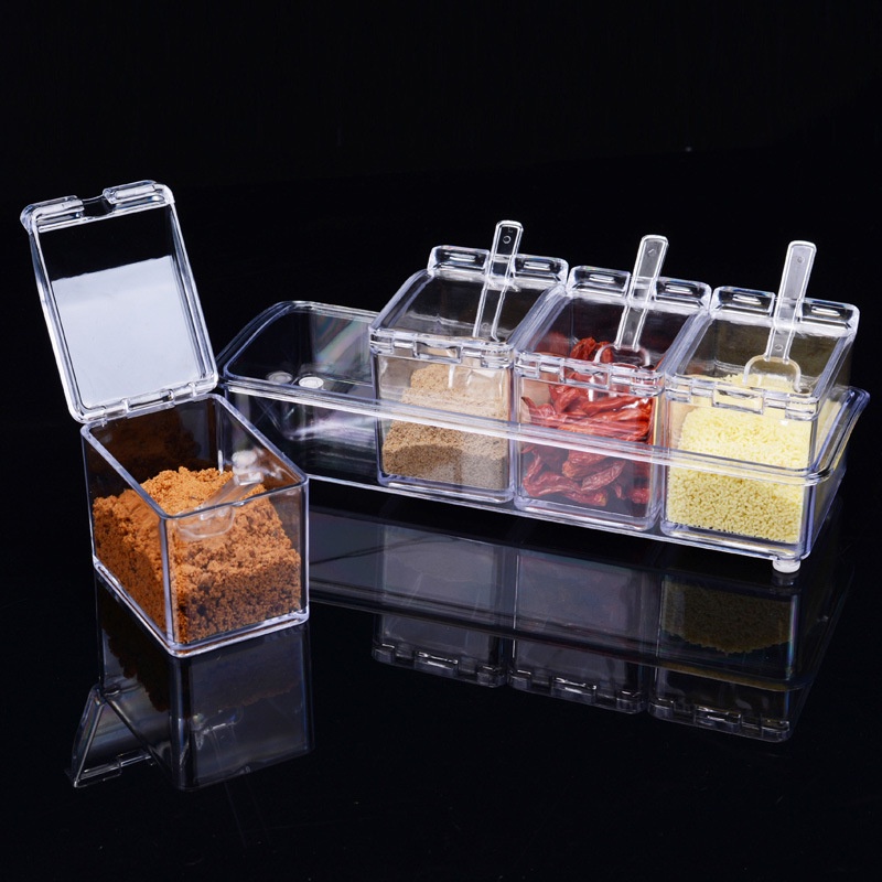 Jual Container Bumbu Dapur Set Kedap Tempat Acrylic Gula Merica Mecin ...