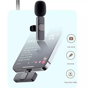 Microphone K8 Single Mic 2 In 1 Wireless Mic Clip On Type C Iphone