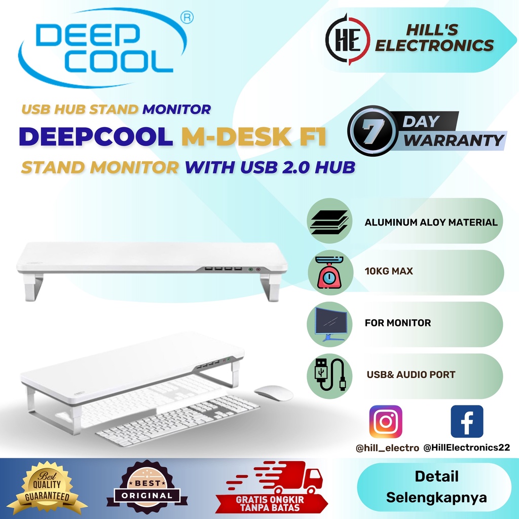 Jual Deepcool MDESK F1 Stand Monitor With USB HUB USB2.0 HUB Shopee