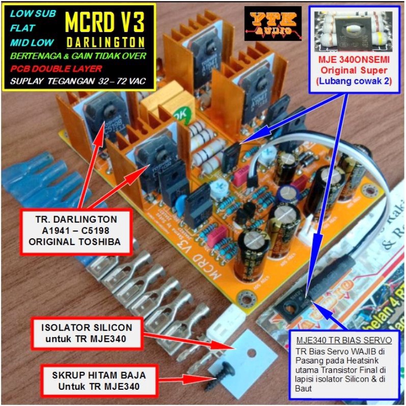 Jual KIT Driver Power Amplifier MCRD V3 Darlington | Shopee Indonesia