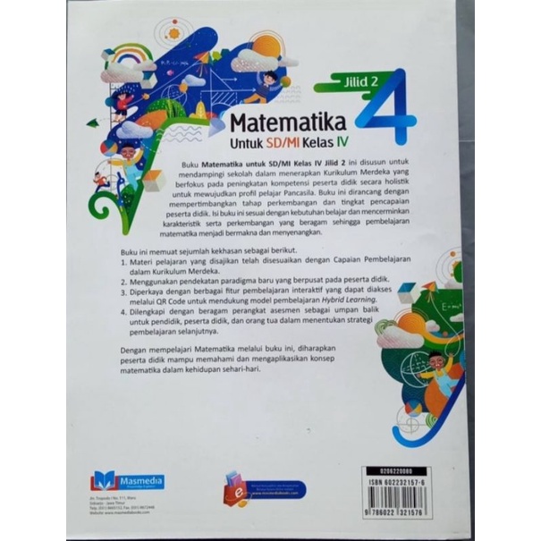 Jual Buku Matematika kelas 4 jilid 2 SD/MI Kurikulum Merdeka Penerbit ...