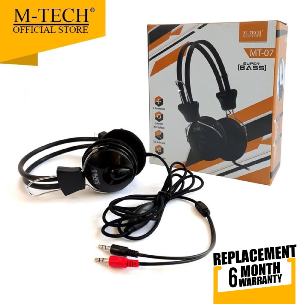 Jual M-TECH ORIGINAL Headset Earphone MT-07 for PC Laptop Smartphone ...