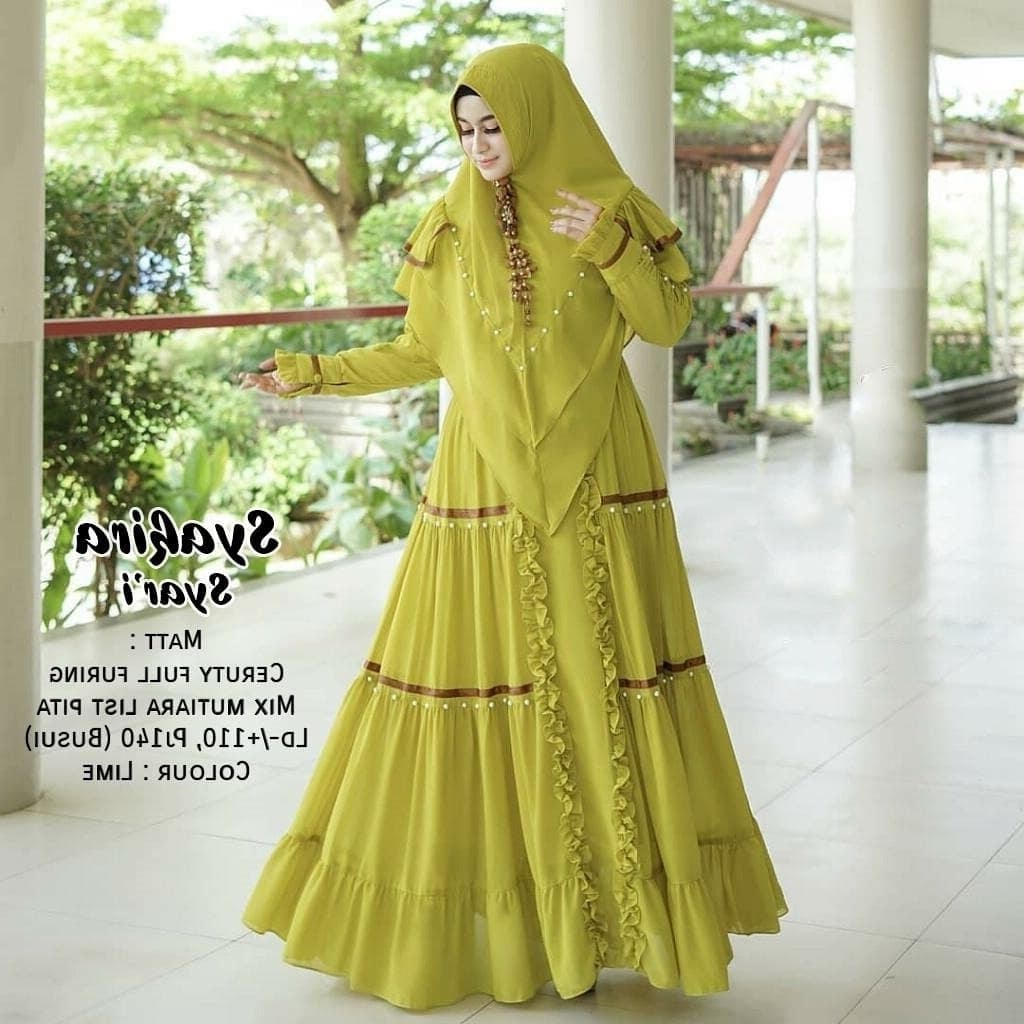 Jual Syakira Syari Set Hijab Gamis Jumbo Syari Bahan Ceruty Babydoll ...