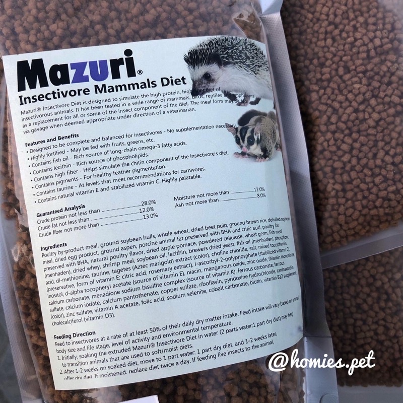 Mazuri sugar glider clearance food