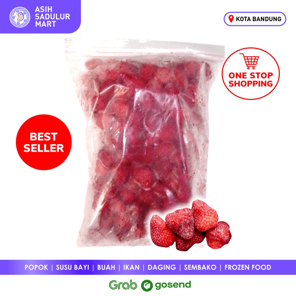 Jual Stroberry Frozen & Fresh 1kg / 500gr Strawberry Stroberi Diskon ...