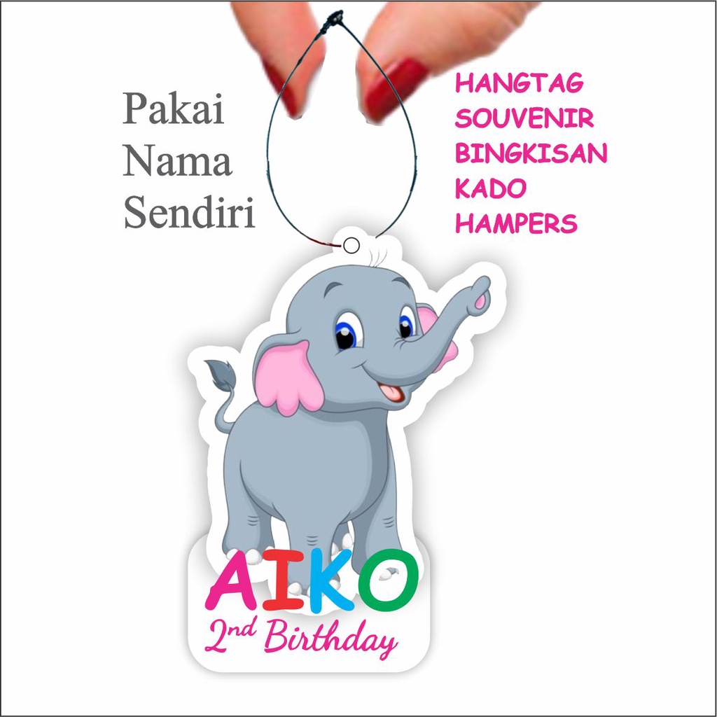 Jual (20pcs) Hangtag Custom Animal Series Lion Singa Bisa Custom Desain ...