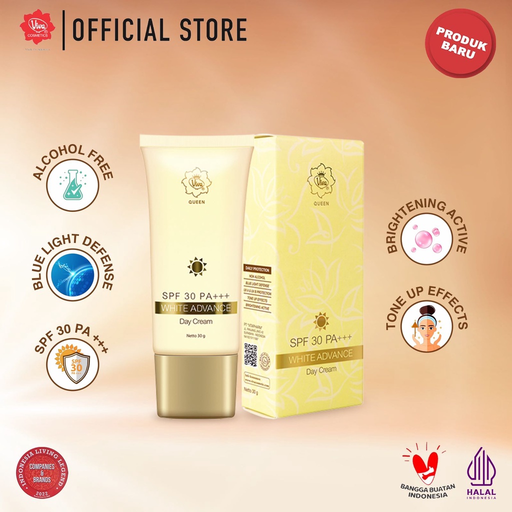 Jual Viva Queen White Advance Day SUNSCREEN Cream SPF 30 PA+++ with