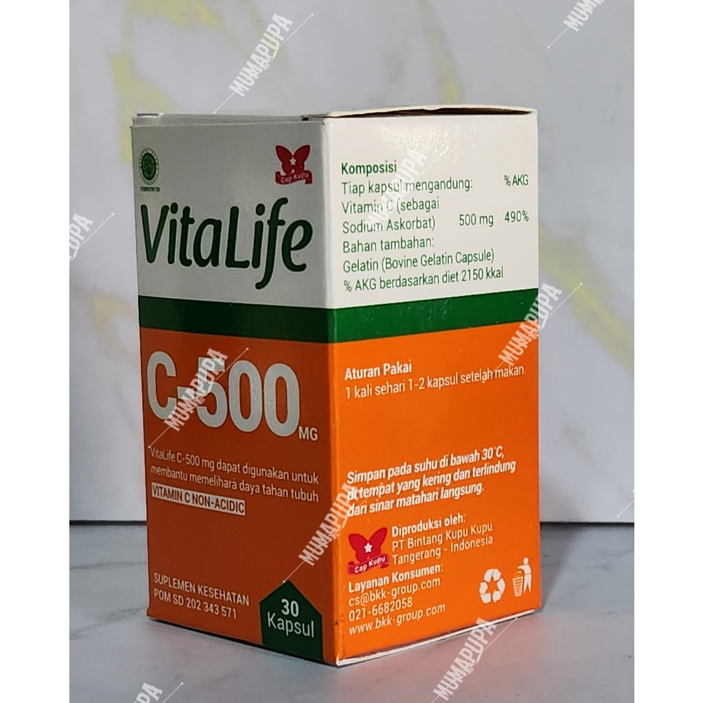 Jual Vitalife C500 MG , Vitamin C 500 MGisi 30 Kapsul | Shopee Indonesia