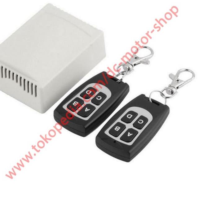 Jual 4 Channel RF Remote Control Wireless 12V (1 Reciever + 2 ...